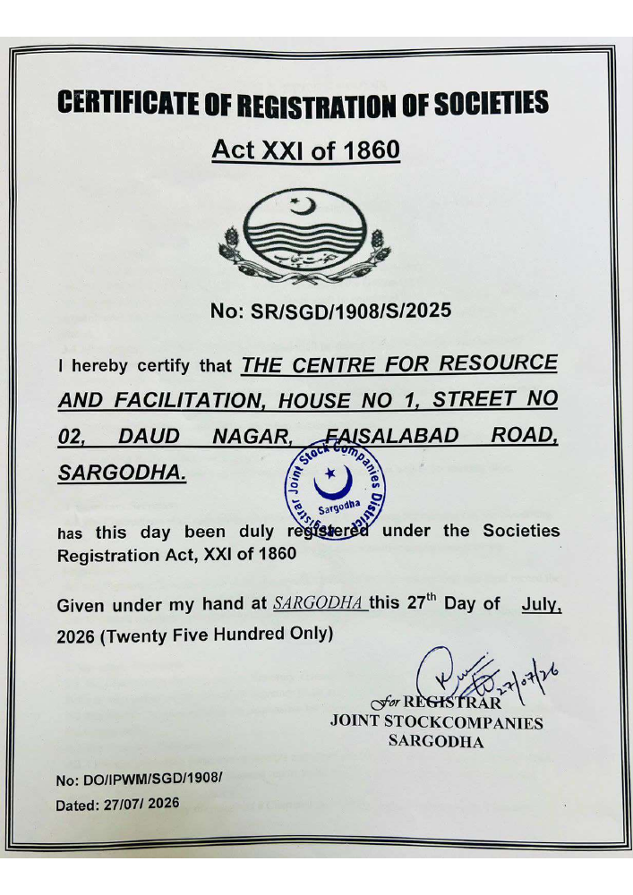 Registration under the Societies Registration Act, 1860